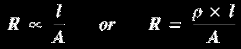 Resistance varies with both length and area